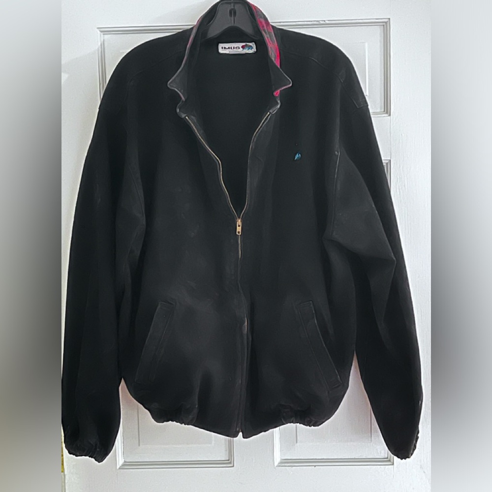 Black men’s jacket, turquoise buffalo 🦬!  Imus in the morning clothing line